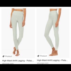 Alo Yoga High Waist Airlift Leggings in Pistachio